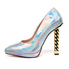 AMBROSE Plateau Pumps Weiss Metallic | Giaro_188732.jpg