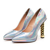 AMBROSE Plateau Pumps Weiss Metallic | Giaro_188736.jpg