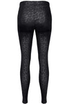 Schwarze Wetlook Leggings BRConstanza001 mit Gürtelschlaufen | Demoniq