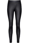 Schwarze Wetlook Leggings BRGiulia001 mit Gürtelschlaufen | Demoniq