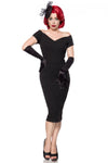 Belsira schulterfreies Kleid schwarz - midi Kleider_49151.jpg