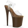 FLAMINGO-808 High Heels Sandalette - Transparent/Braun | Pleaser_100082.jpg