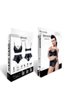 Jessica Set - Edles Wetlook & PVC Dessous Set in Schwarz | Demoniq