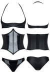 Verführerisches 3-teiliges Set DE448 aus PVC & Wetlook | Demoniq