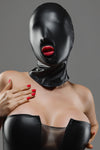 Wetlook BDSM Maske TDMaskblack003 mit verschließbarem Reißverschluss | Demoniq