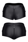 Sexy Military Wetlook Shorts TDHella001 mit 2-Wege-Reißverschluss | Demoniq