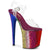 FLAMINGO-808RBG Plateau Sandalette - Regenbogenmuster | Pleaser_129799.jpg