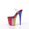 FLAMINGO-808RBG Plateau Sandalette - Regenbogenmuster | Pleaser_136535.jpg