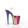 FLAMINGO-808RBG Plateau Sandalette - Regenbogenmuster | Pleaser_136775.jpg