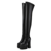 Giaro Overknee Plateau Stiefel CAUTION Schwarz Matt_154437.jpg