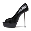 Giaro Peeptoe Plateau Pumps BELIZA SNAKE Schwarz_158905.jpg