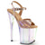 FLAMINGO-809HT - Plateau High Heel Sandalette - Klar/Gold Holografisch | Pleaser_168930.jpg