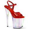 FLAMINGO-809HT - Plateau High Heel Sandalette - Rot/Klar Holografisch | Pleaser_168929.jpg