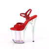 FLAMINGO-809HT - Plateau High Heel Sandalette - Rot/Klar Holografisch | Pleaser_171227.jpg