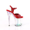 FLAMINGO-809HT - Plateau High Heel Sandalette - Rot/Klar Holografisch | Pleaser_171667.jpg