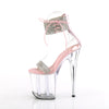 FLAMINGO-827RS - Plateau High Heel Sandalette - Rosa/Klar mit Strass | Pleaser_171238.jpg