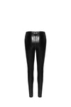 Extravagante Wetlook Leggings in Snake-Optik mit Zwei-Wege-Reißverschluss F274 | Noir Handmade