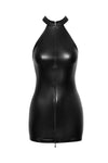 Sexy Snake Wetlook Minikleid mit Zwei-Wege-Zip F278 | Noir Handmade