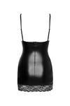 Powerwetlook Minikleid mit Spitze transparent F282 | Noir Handmade