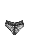 Elegante High-Waist Leoparden Panty mit Dreiwege-Zip F290 | Noir Handmade