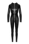 Schwarzer Powerwet Ganzkörper-Catsuit F293 | Noir Handmade