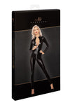 Schwarzer Powerwet Ganzkörper-Catsuit F293 | Noir Handmade