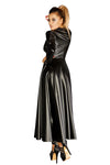 Powerwetlook Mantel DIVALICIOUS GOWN Schwarz F128C | Noir Handmade