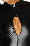 Noir Handmade Wetlook-Body mit 3-Wege-Reißverschluss F134 | Noir Handmade