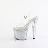 LOVESICK-708SG - Plateau High Heel Sandalette - Klar/Silber Glitzer | Pleaser_171259.jpg