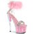 ADORE-727F - Plateau High Heel Sandalette - Rosa/Strass mit Plüsch | Pleaser_168821.jpg