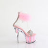 ADORE-727F - Plateau High Heel Sandalette - Rosa/Strass mit Plüsch | Pleaser_171559.jpg