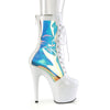 ADORE-1047 - Plateau Stiefeletten - Weiss Hologramm | Pleaser SALE