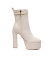 BAMARA Plateau Stiefeletten Beige Velour | Giaro SALE