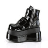 BEAR-104 Plateau Stiefeletten - Schwarz Lack | DemoniaCult SALE