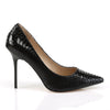 Pleaser Pumps CLASSIQUE-20SP Schwarz Snake-Print Leder SALE