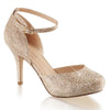 D\\\'Orsay Pumps COVET-03 - Nude Glitter | Fabulicious SALE