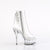 DELIGHT-1018C - Plateau High Heel Stiefeletten Peeptoe mit offener Verse - Klar/Transparent | Pleaser SALE