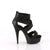 DELIGHT-620 - Plateau High Heel Sandalette - Schwarz Matt | Pleaser SALE