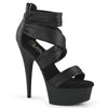 DELIGHT-620 - Plateau High Heel Sandalette - Schwarz Matt | Pleaser SALE