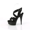 DELIGHT-638 - Plateau High Heel Sandalette - Schwarz Matt | Pleaser SALE