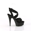 DELIGHT-638 - Plateau High Heel Sandalette - Schwarz Matt | Pleaser SALE