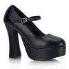 DOLLY-50 Plateau High Heel Pumps Schwarz Matt | DemoniaCult SALE