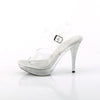 ELEGANT-408ABRS - Plateau High Heel Sandalette - Klar mit Strass | FabuliousSALE