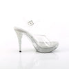 ELEGANT-408ABRS - Plateau High Heel Sandalette - Klar mit Strass | FabuliousSALE