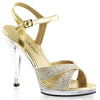 Plateau High Heels FLAIR-419G- Gold/Klar | Fabulicious SALE