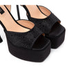 GALA Plateau Sandalette Schwarz mit Strasssteinen | Giaro SALE