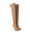 Overknee Stiefel SPIRE SAND Velour Braun | Giaro SALE