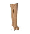 Overknee Stiefel SPIRE SAND Velour Braun | Giaro SALE