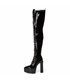 SECRETZ Plateau Overknee Stiefel Schwarz Lack | Giaro SALE