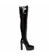 SECRETZ Plateau Overknee Stiefel Schwarz Lack | Giaro SALE